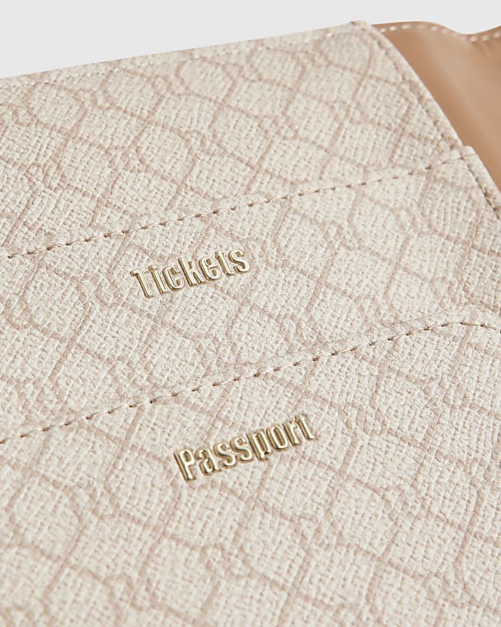 Beige Monogram Travel Wallet
