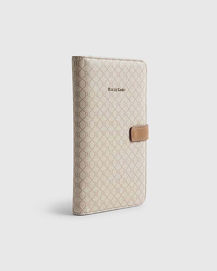 Beige Monogram Travel Wallet