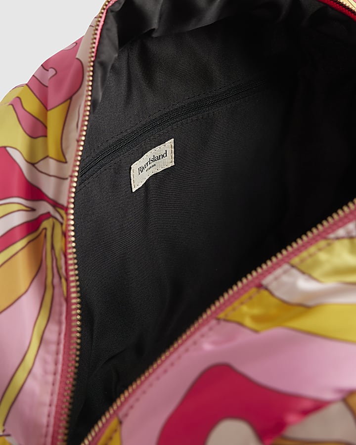 Pink Swirl Quilted Holdall Bag