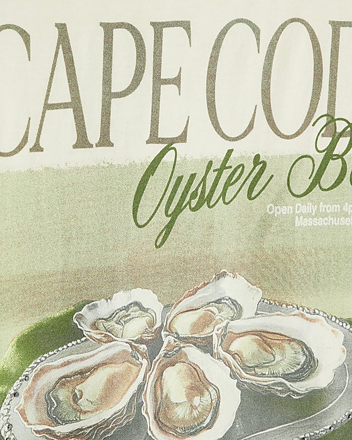 Cream Cape Cod Oyster Stud T-Shirt