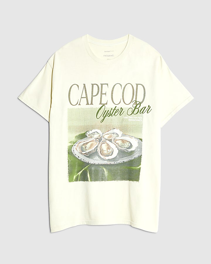 Cream Cape Cod Oyster Stud T-Shirt