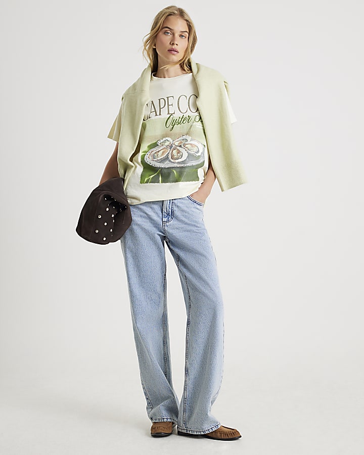 Cream Cape Cod Oyster Stud T-Shirt