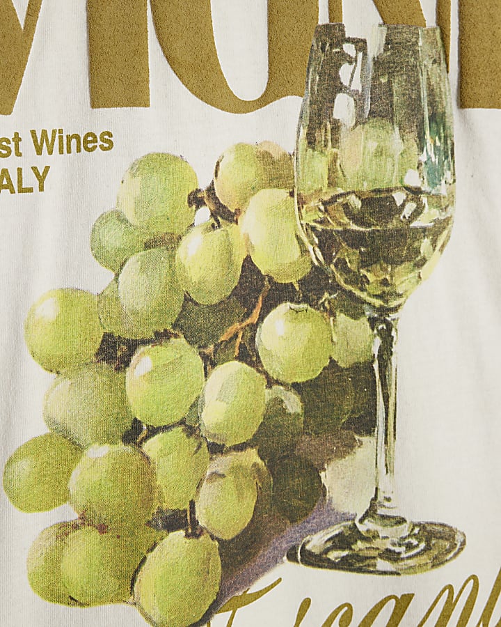 Cream Short Sleeve Vigne Grapes T-shirt