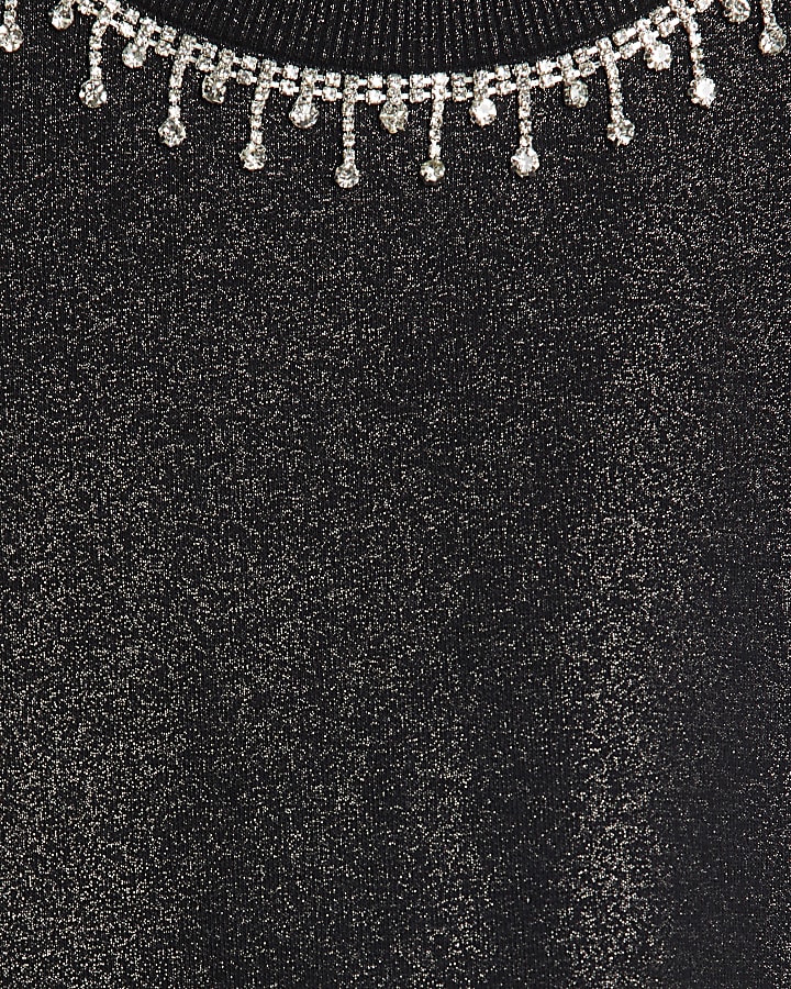 Grey Long Sleeve Necklace Trim Sweatshirt