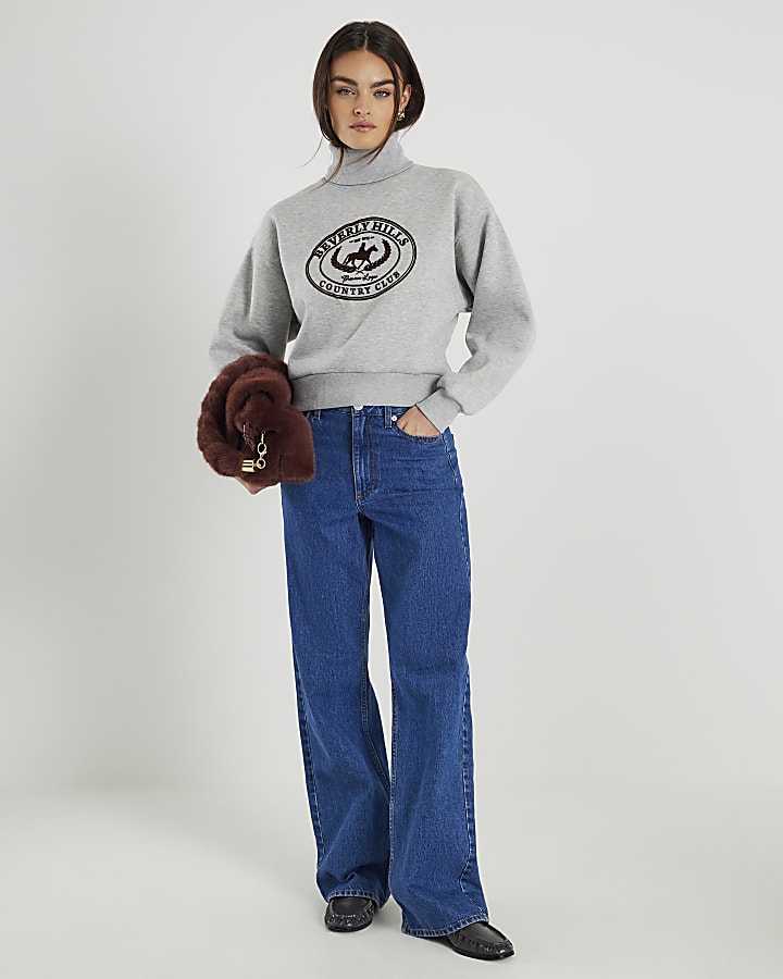 Grey Long Sleeve Beverly Hills Sweatshirt