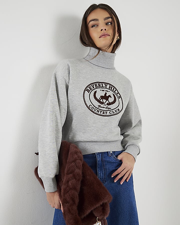 Grey Long Sleeve Beverly Hills Sweatshirt