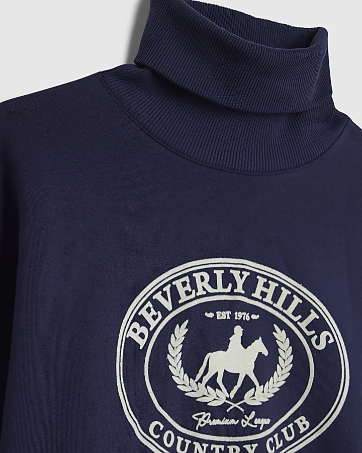 Navy Long Sleeve Beverly Hills Sweatshirt