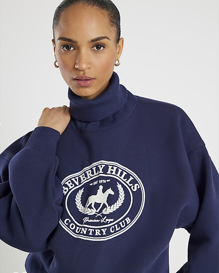 Navy Long Sleeve Beverly Hills Sweatshirt