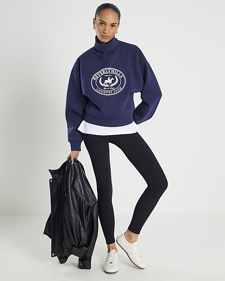 Navy Long Sleeve Beverly Hills Sweatshirt