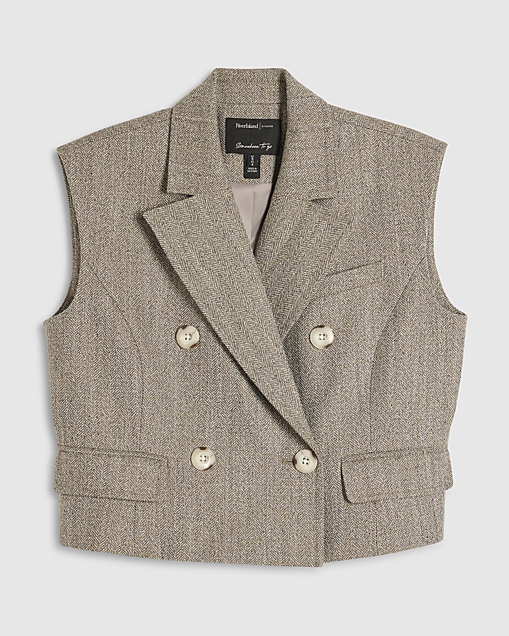 Beige Flecked Waistcoat