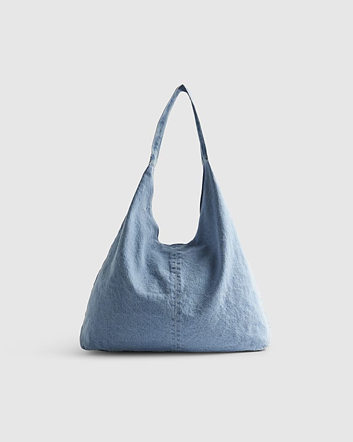 Blue Year Zero Denim Notes Slouchy Bag