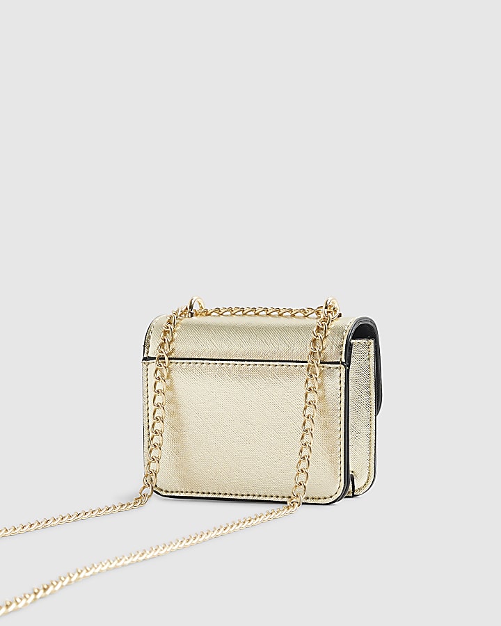 Gold Mini Satchel Purse