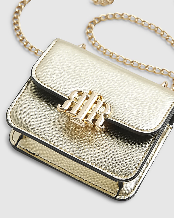 Gold Mini Satchel Purse