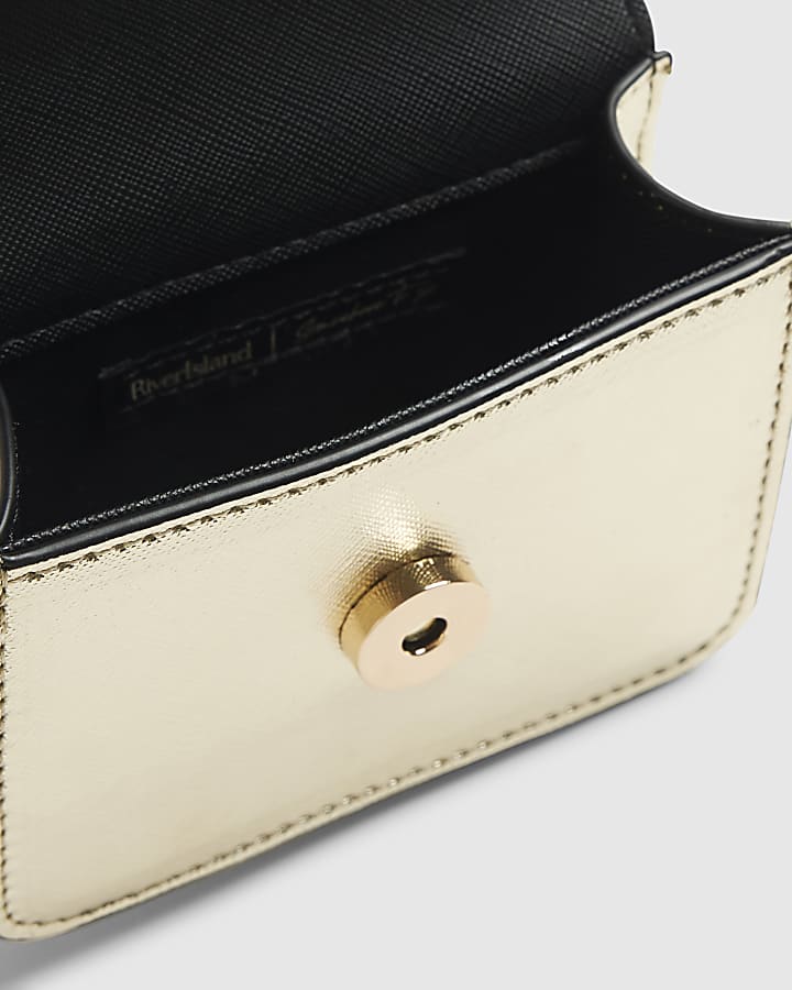 Gold Mini Satchel Purse