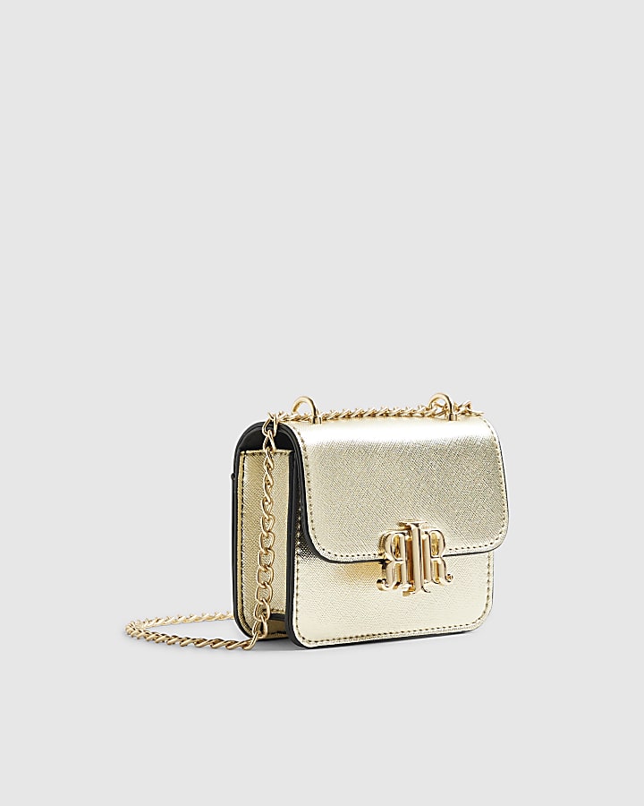 Gold Mini Satchel Purse