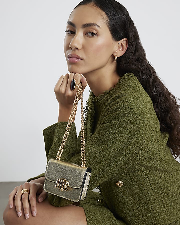 Gold Mini Satchel Purse