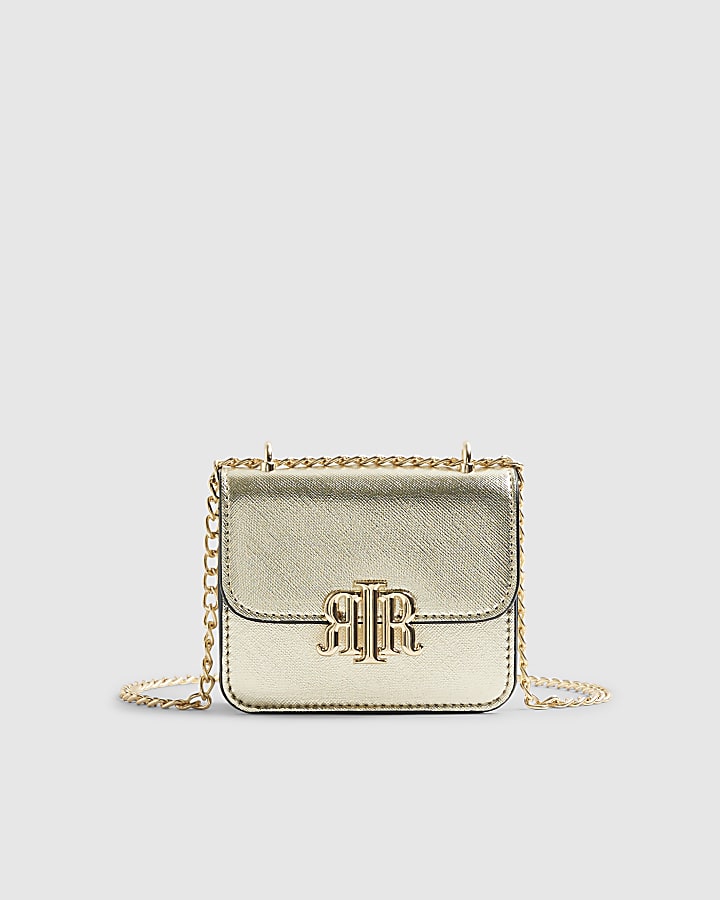 Gold Mini Satchel Purse