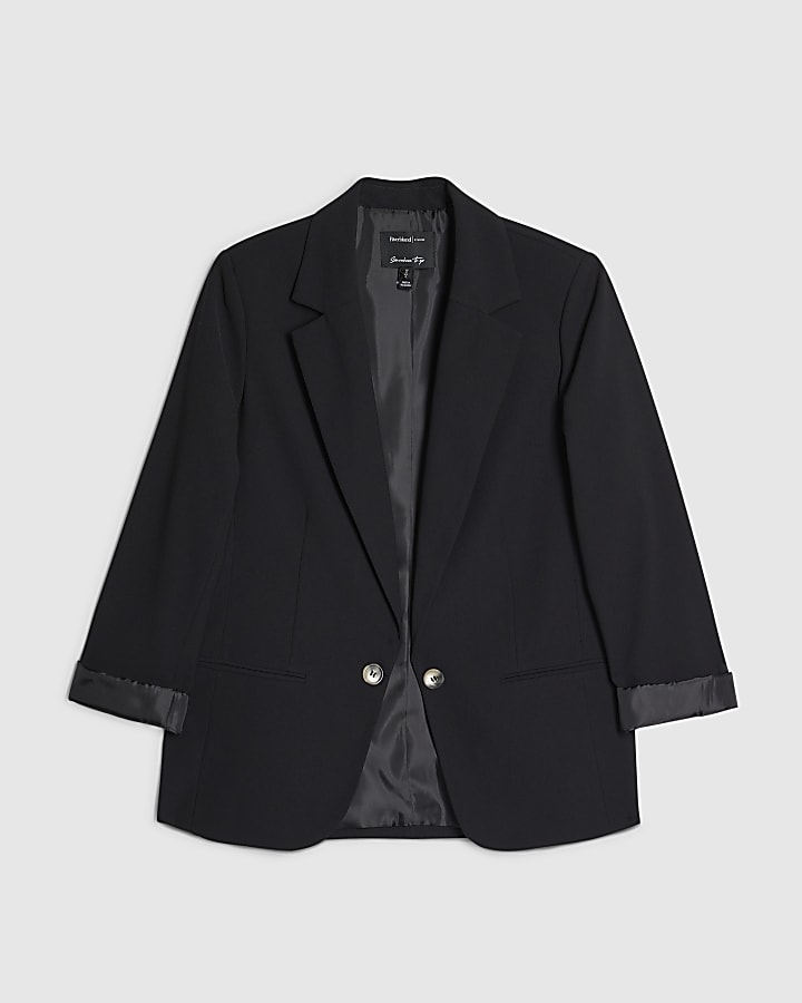 Black Edge To Edge Blazer