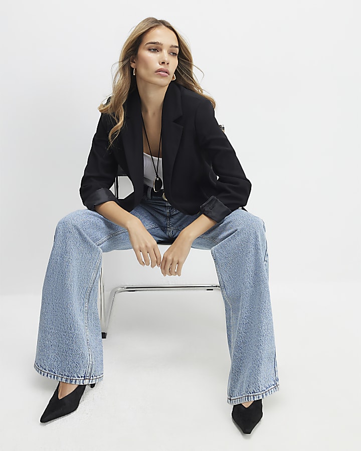 Black Edge To Edge Blazer