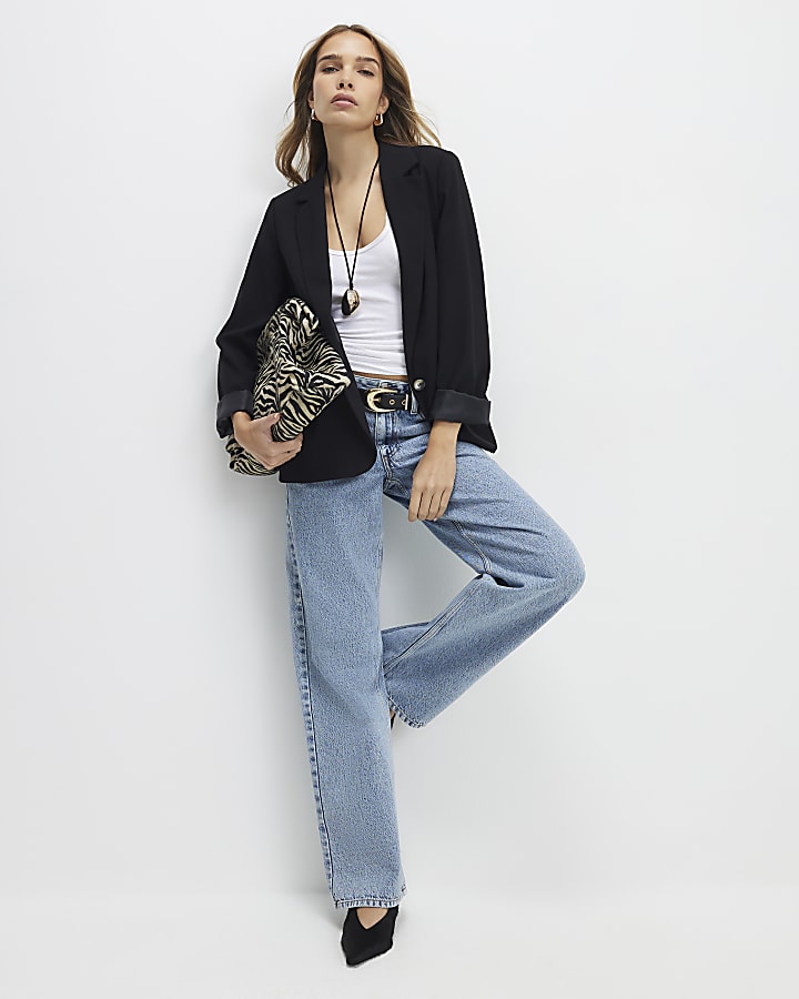 Black Edge To Edge Blazer