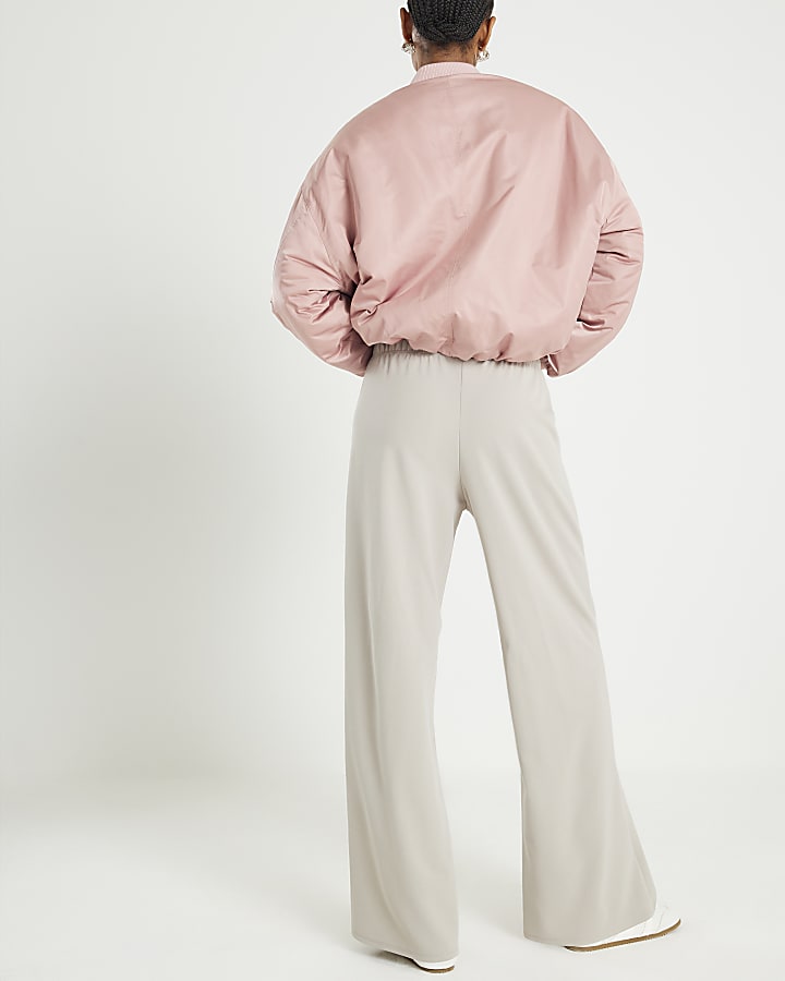 Grey Wide Leg Trousers