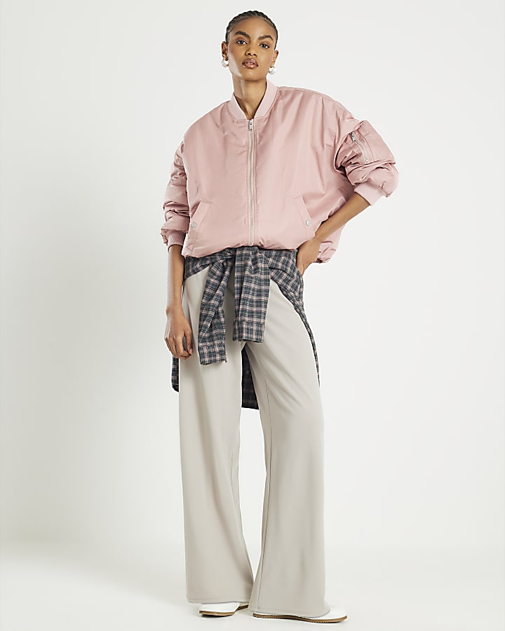 Grey Wide Leg Trousers