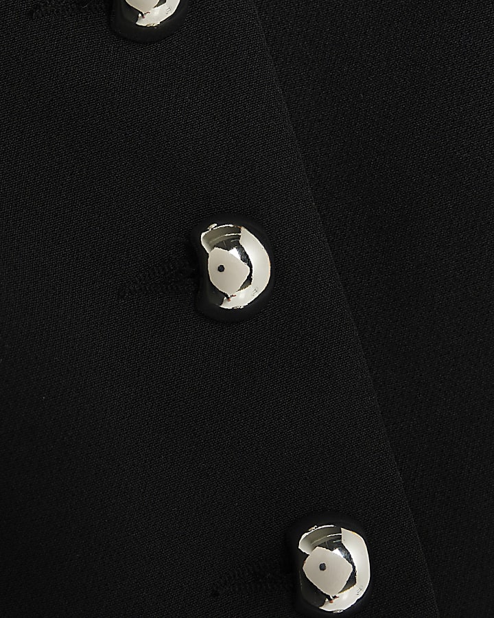 Black Grown On Neckline Waistcoat
