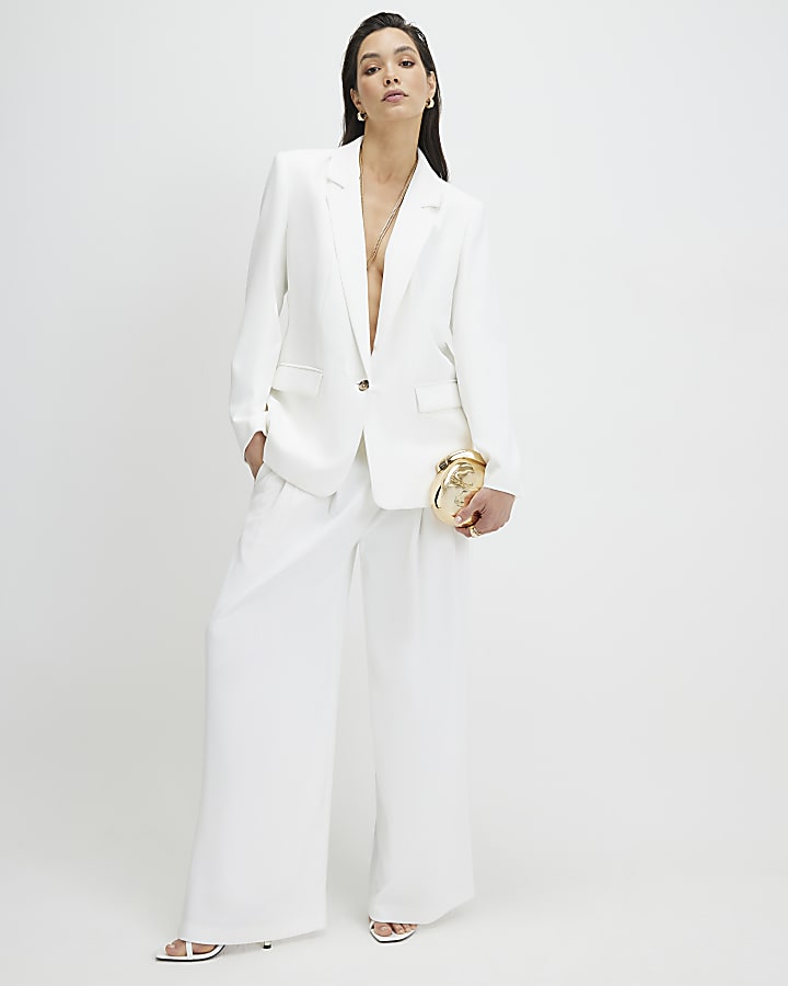 White Long Sleeve Blazer