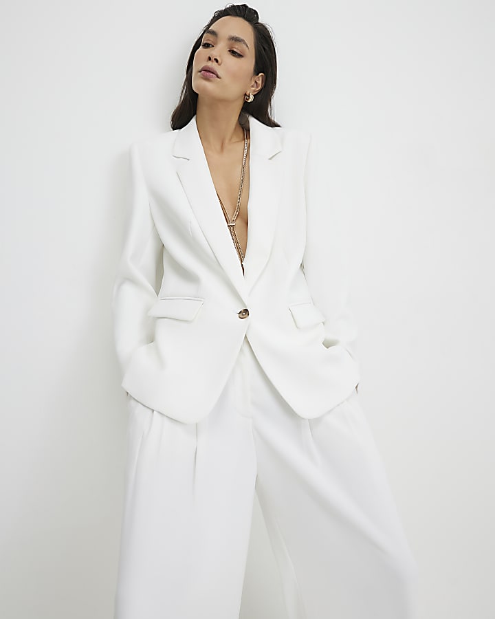 White Long Sleeve Blazer