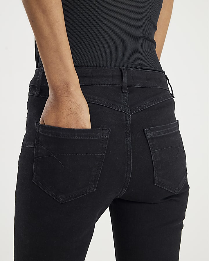 Black Mid Rise Sculpt Skinny Jeans