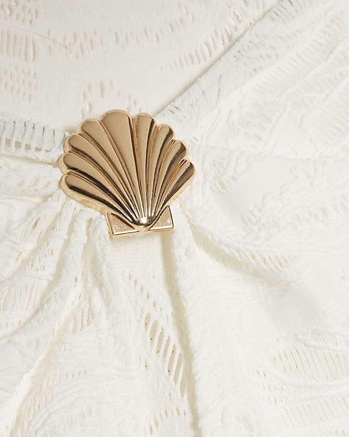 White Textured Sarong