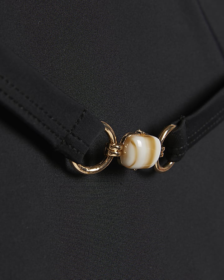 Black Shaping Notch Bikini Top