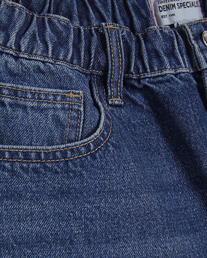 Blue Elasticated A Line Shorts