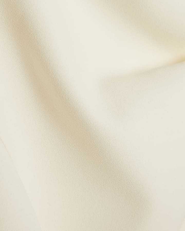 Cream Sleeveless Drape Mini Dress