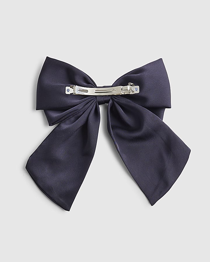 Blue Bow Hair Clip