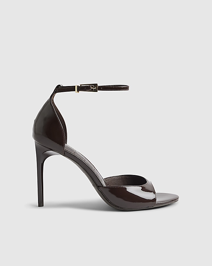 Brown Closed Back Heels