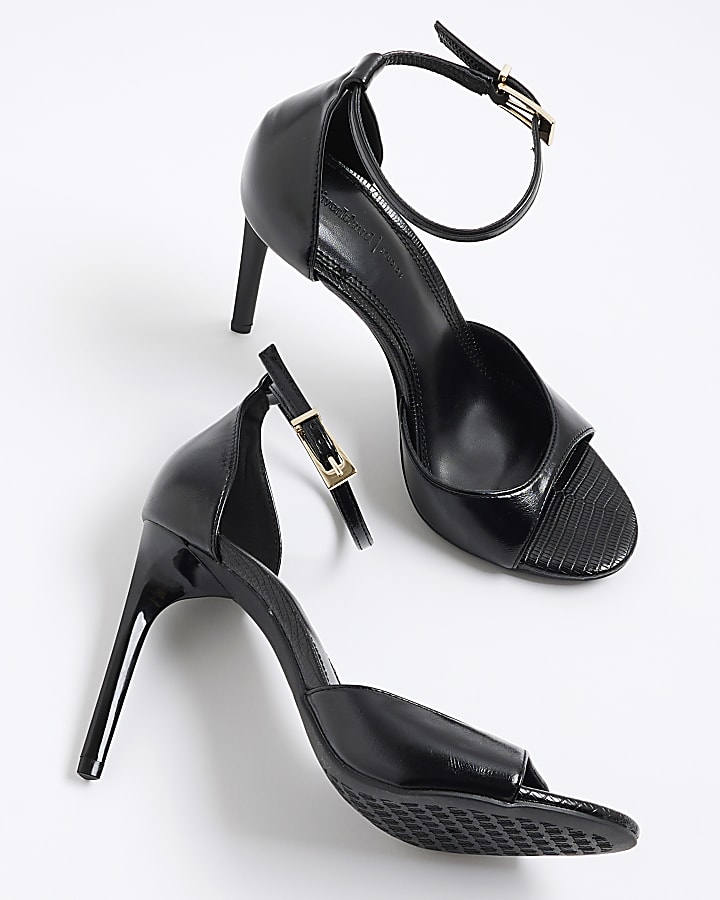 Black Wide Fit Closed Back Heels