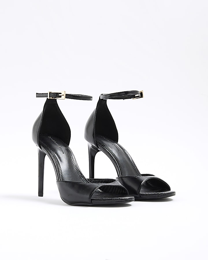 Black Wide Fit Closed Back Heels