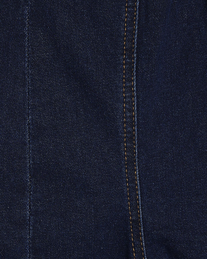 Blue Denim Sleeveless Mini Dress