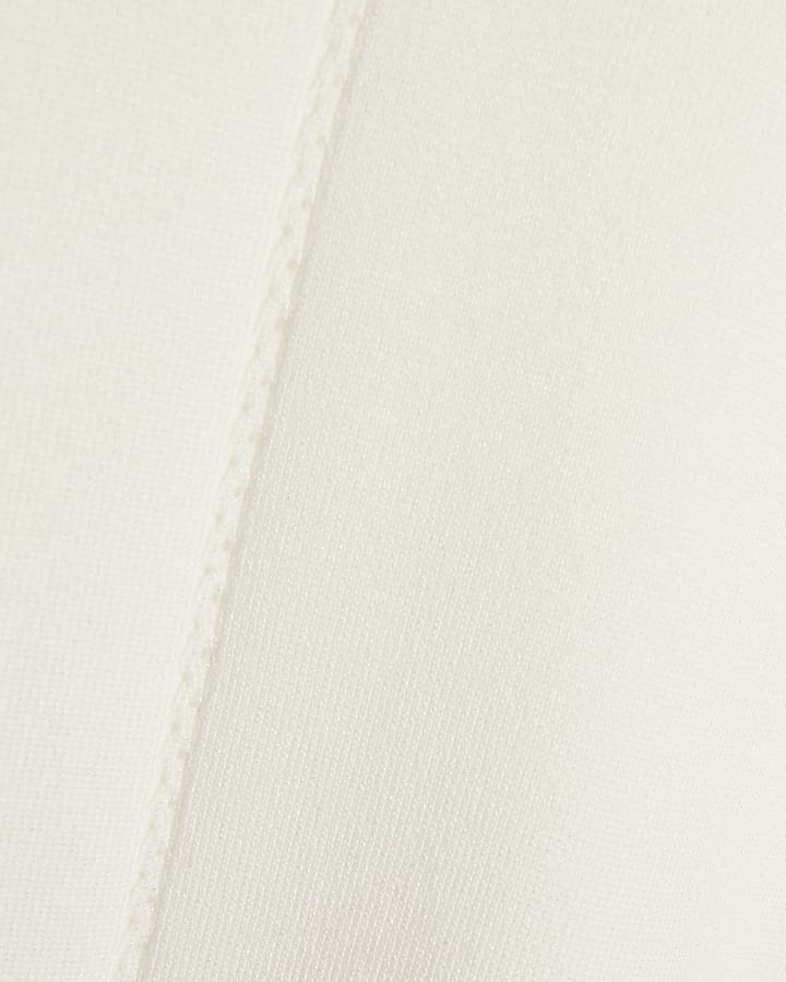 Cream Knitted Tipped Top