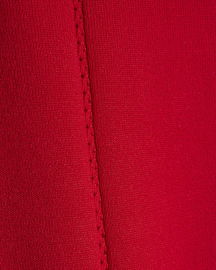 Red Long Sleeve Knitted Top