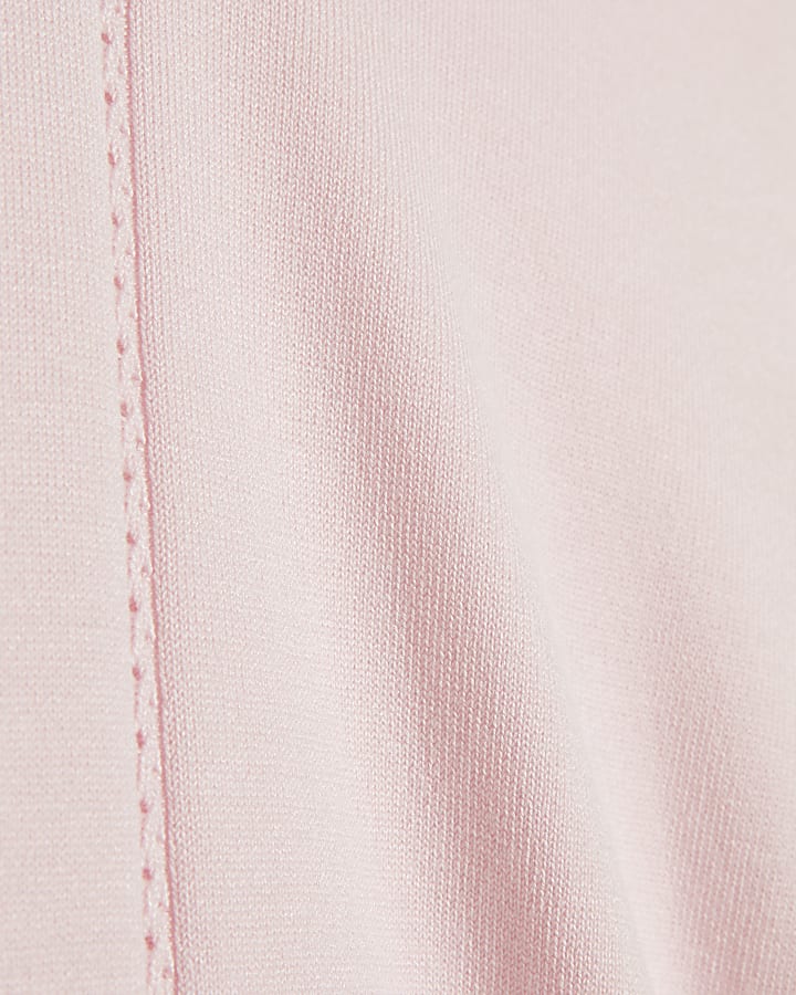 Pink Long Sleeve Knitted Top