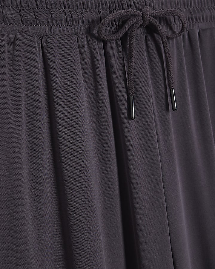 Grey Soft Touch Wide Leg Trousers