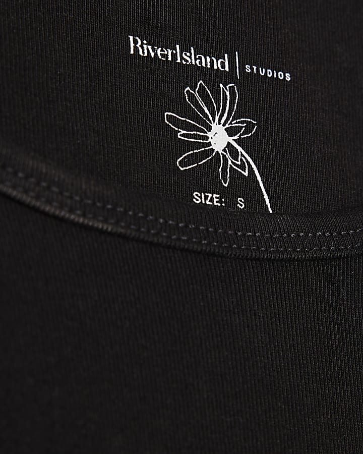 Black Long Sleeve Fitted Top