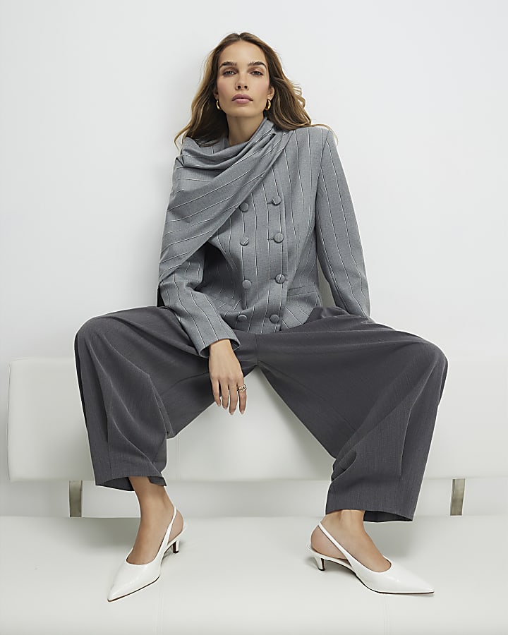 Grey Hareem Leg Trousers