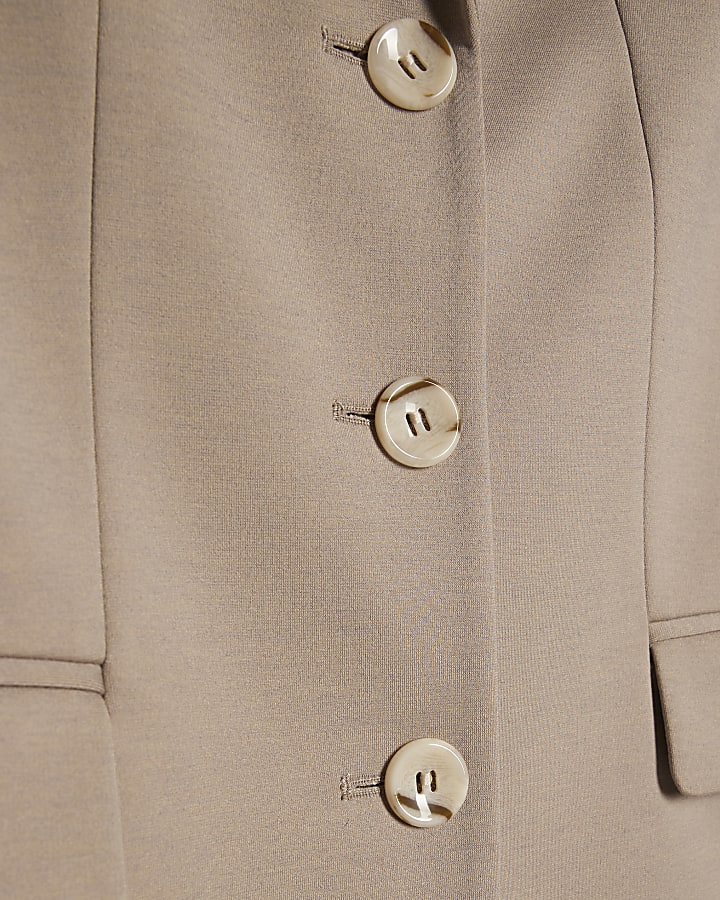 Cream Long Sleeve Oversized Blazer