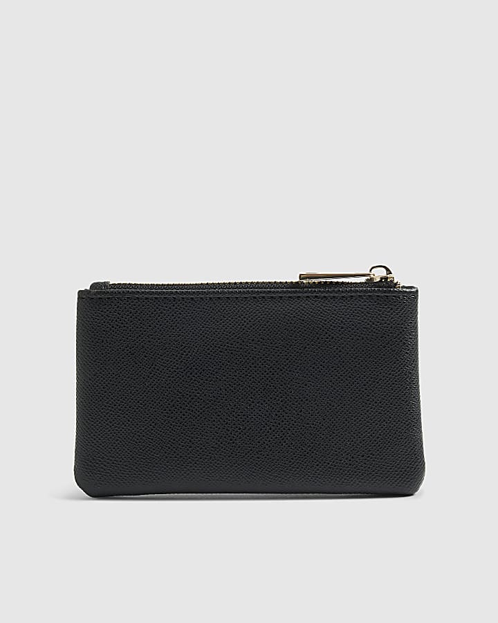 Black Monogram Embossed Mini Purse