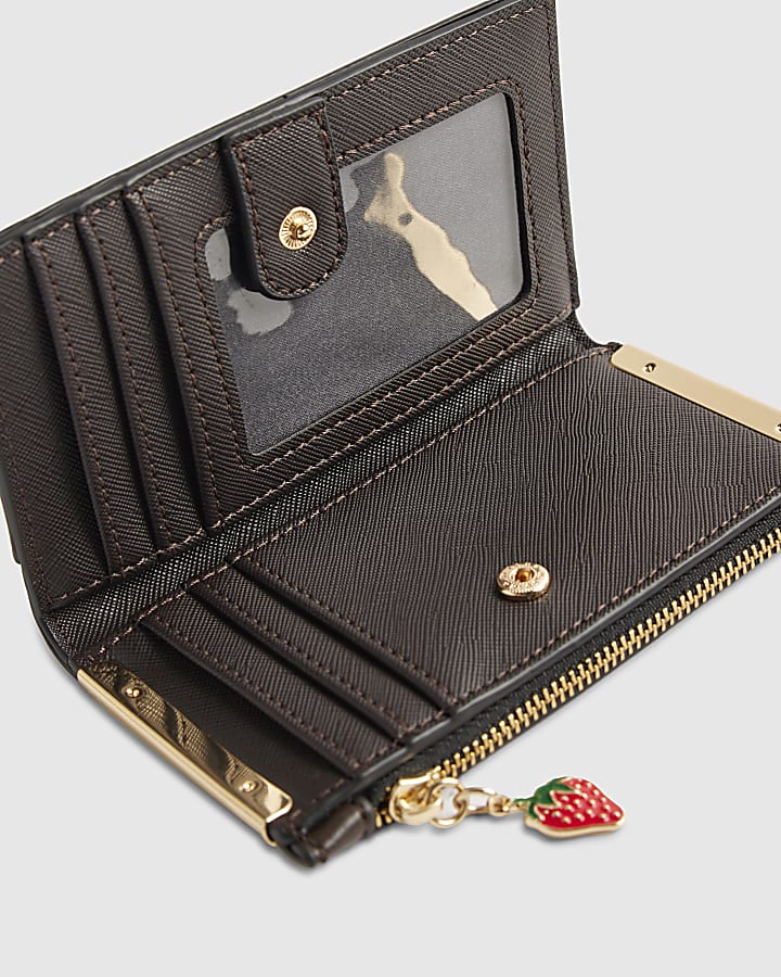 Brown Monogram Strawberry Print Mini Purse