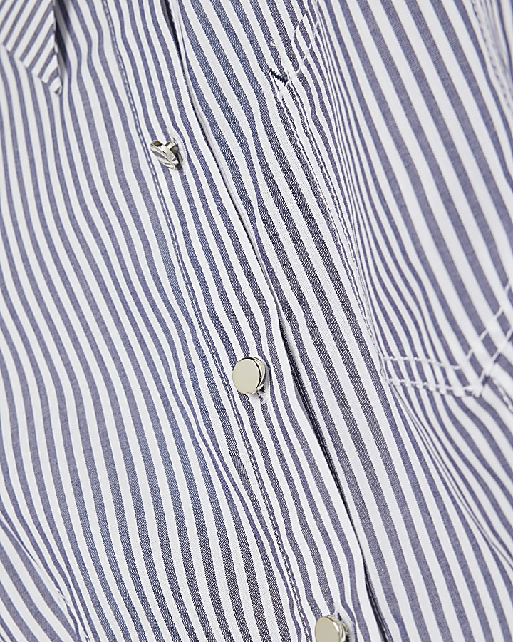 White Striped Button Up Shirt