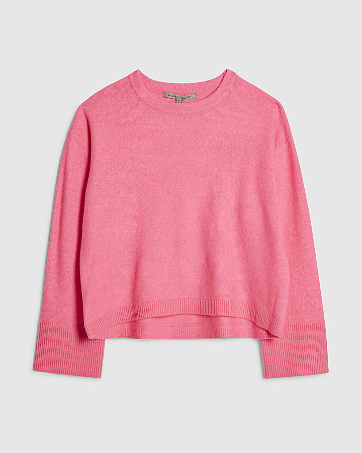 Pink Crew Neck Jumper